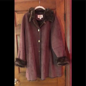 NWOT- faux fur lined TALBOTS jacket